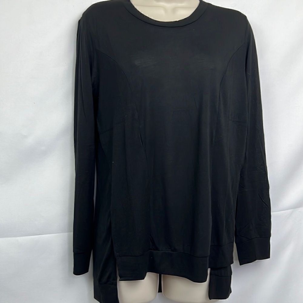Lanston Revolve black long sleeve tunic with front flap size XS NWT
